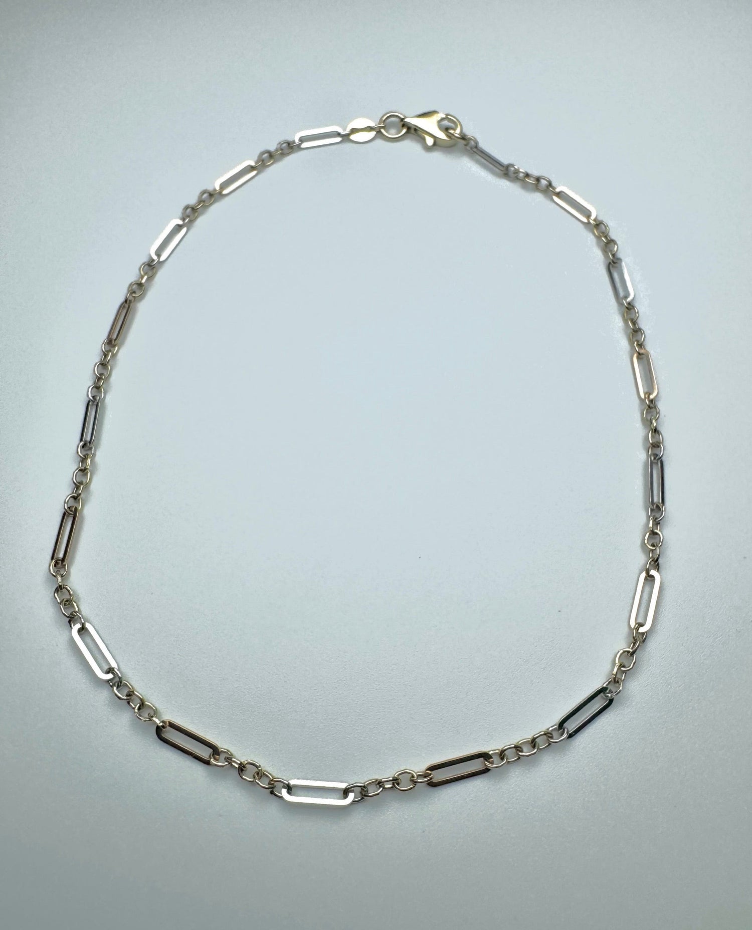 Chaîne de cheville paper clip 3 couleurs_ or 10 carats_BijouterieMd_