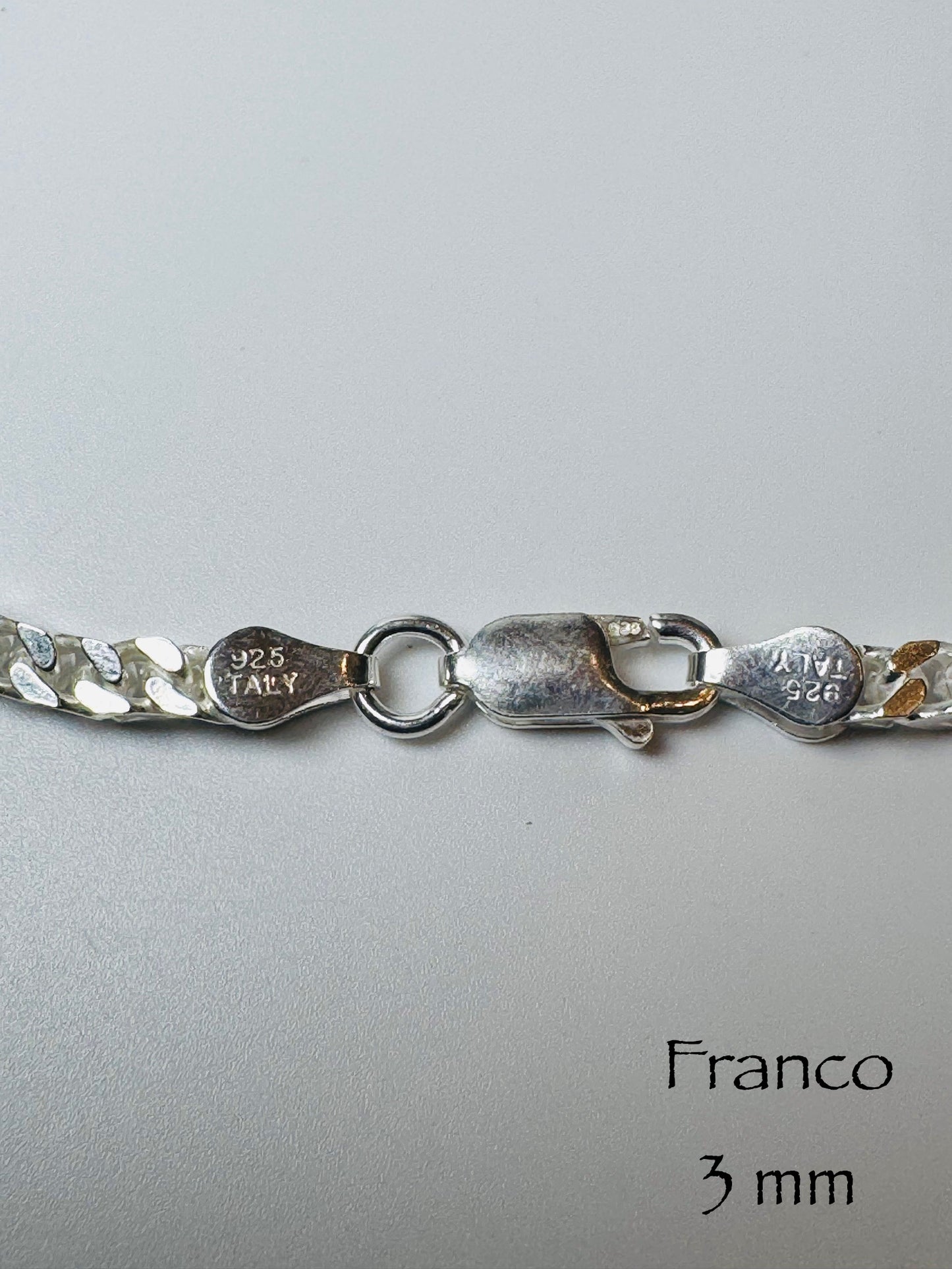 #207 bracelet Franco 3 mm en argent sterling 925