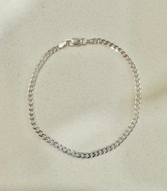 #208 3 mm gourmet bracelet in 925 silver