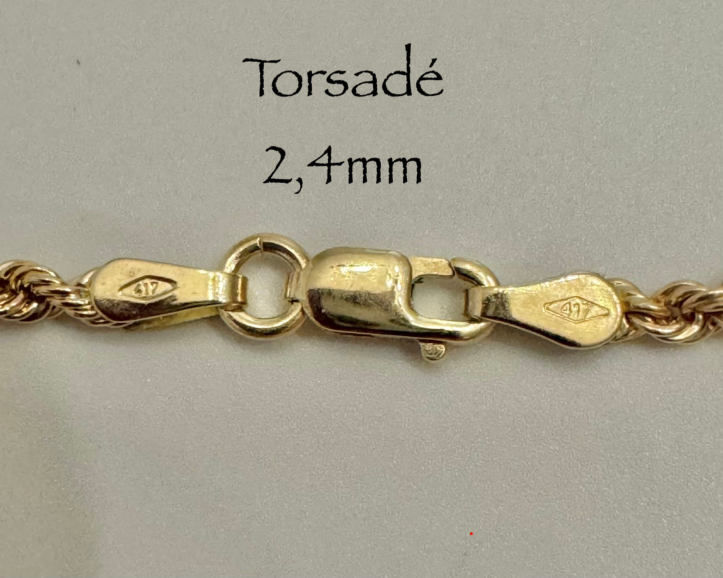 #101 bracelet torsadé 2,4mm en or 10k