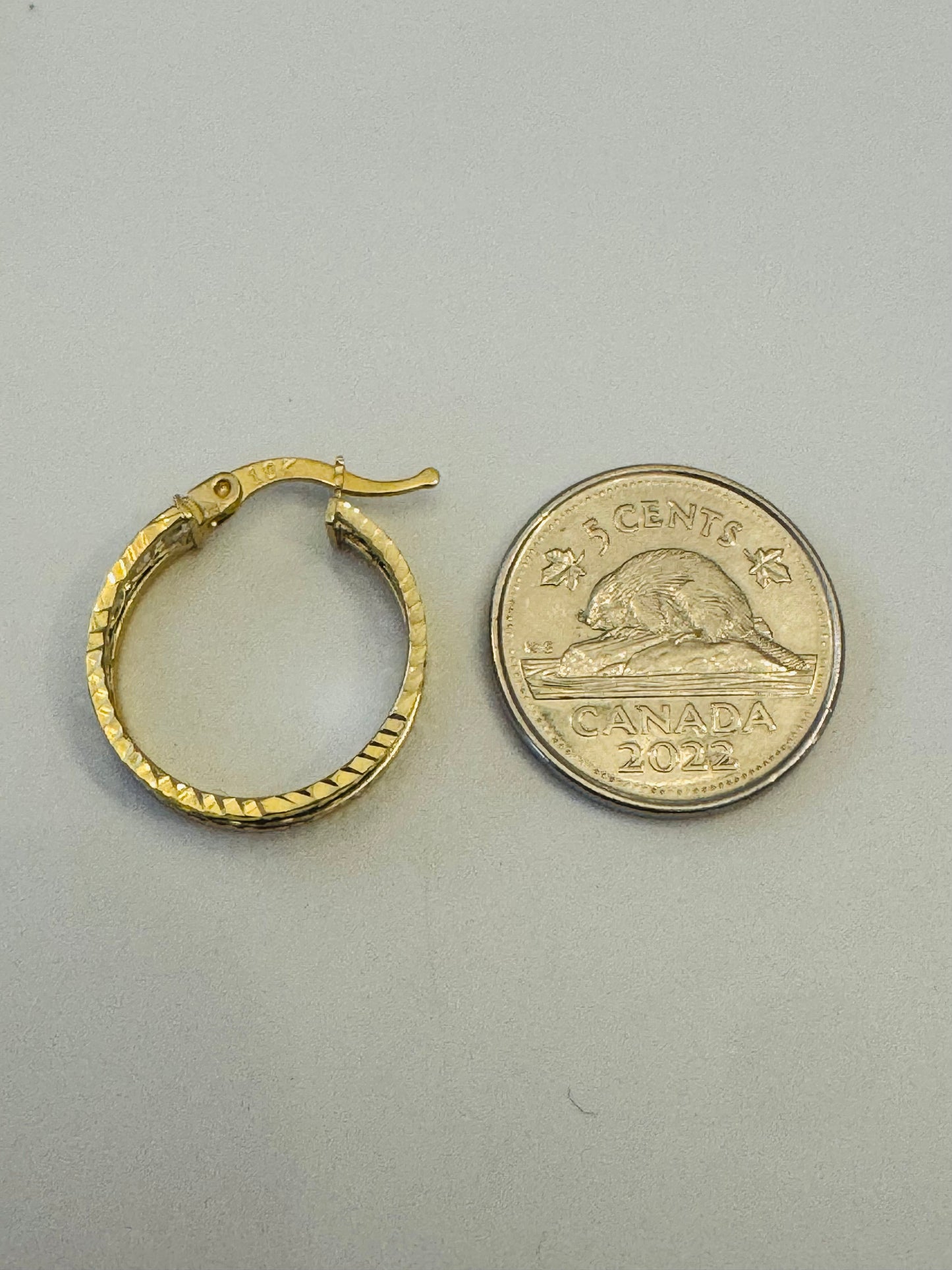 #320 boucles d’oreilles anneaux médusa 2 couleurs 19mm en or 10k