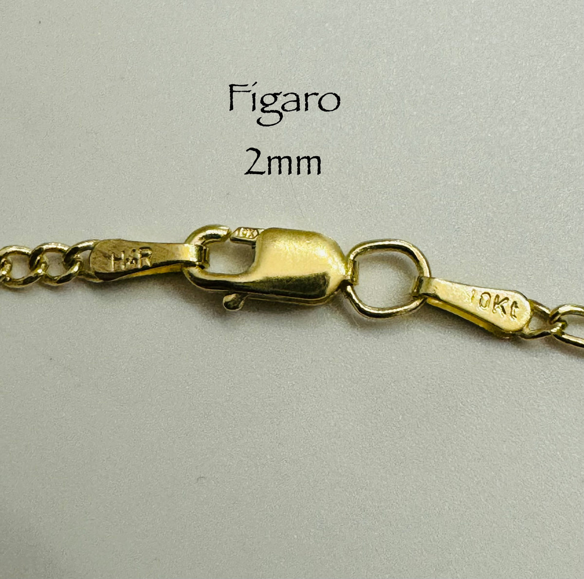 Chaîne Figaro 2 mm en or 10k