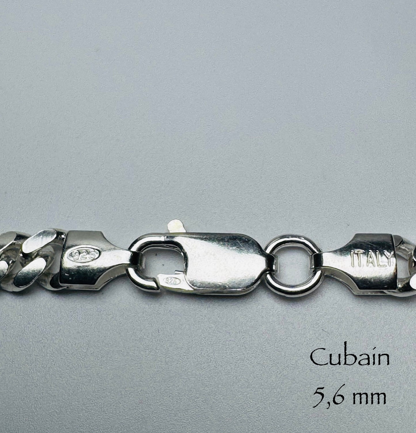 #203 5.6mm 925 Sterling Silver Cuban Link Bracelet