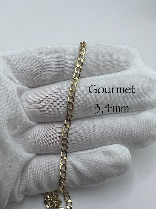 Chaîne gourmet 3,4mm en or 10k
