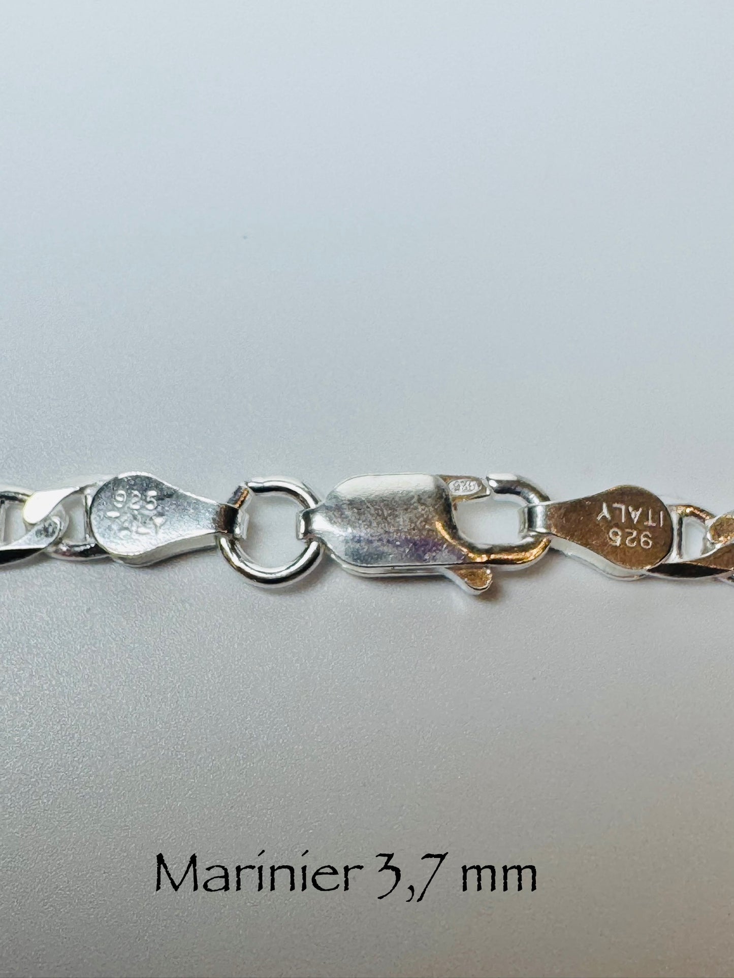 Chaîne marinier 3,7 mm en argent sterling 925