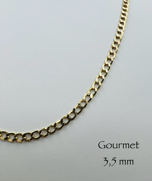 #111 Bracelet gourmet 3,5 mm en or 10k