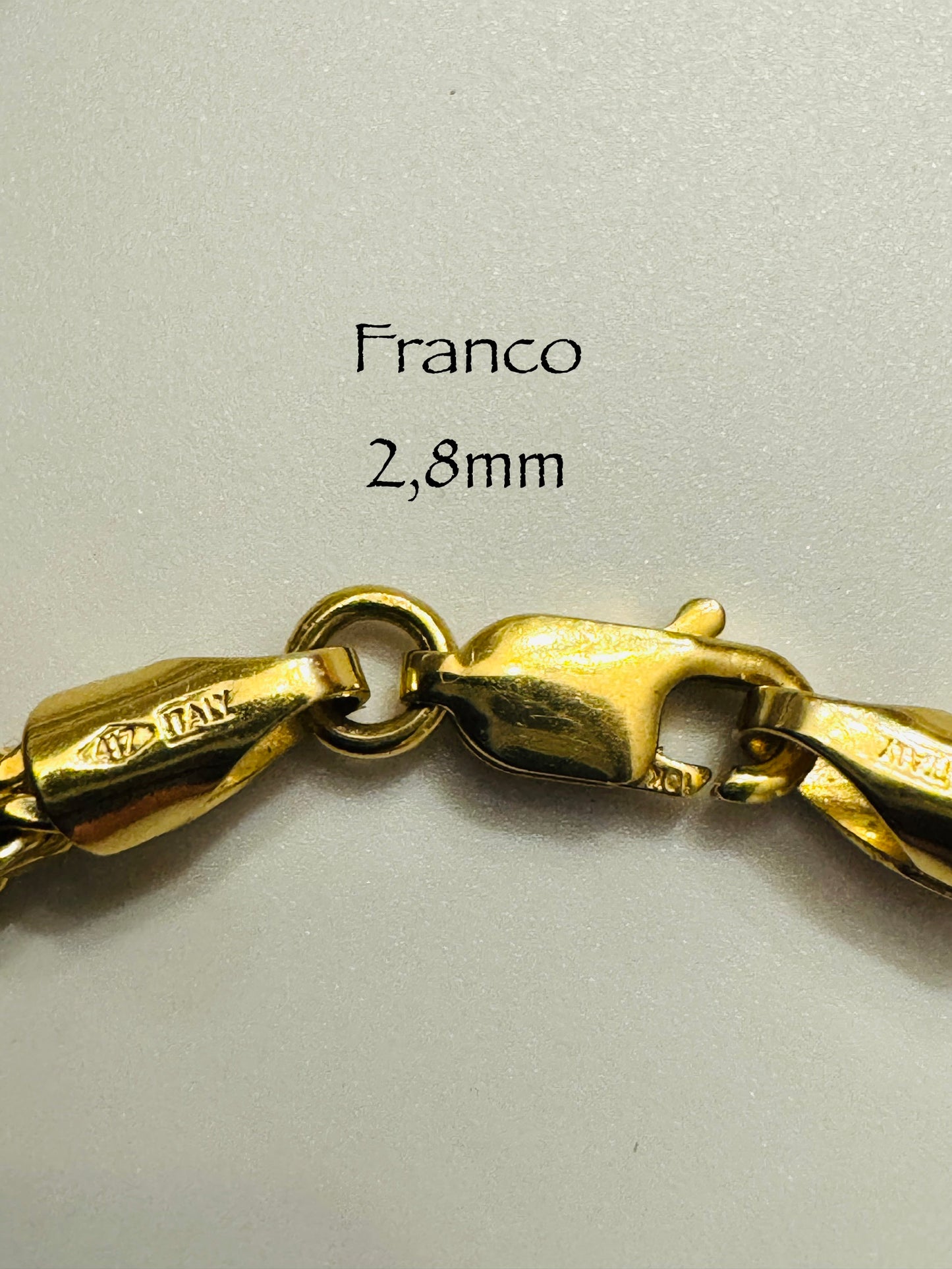 #102 bracelet franco 2,8mm en or 10k