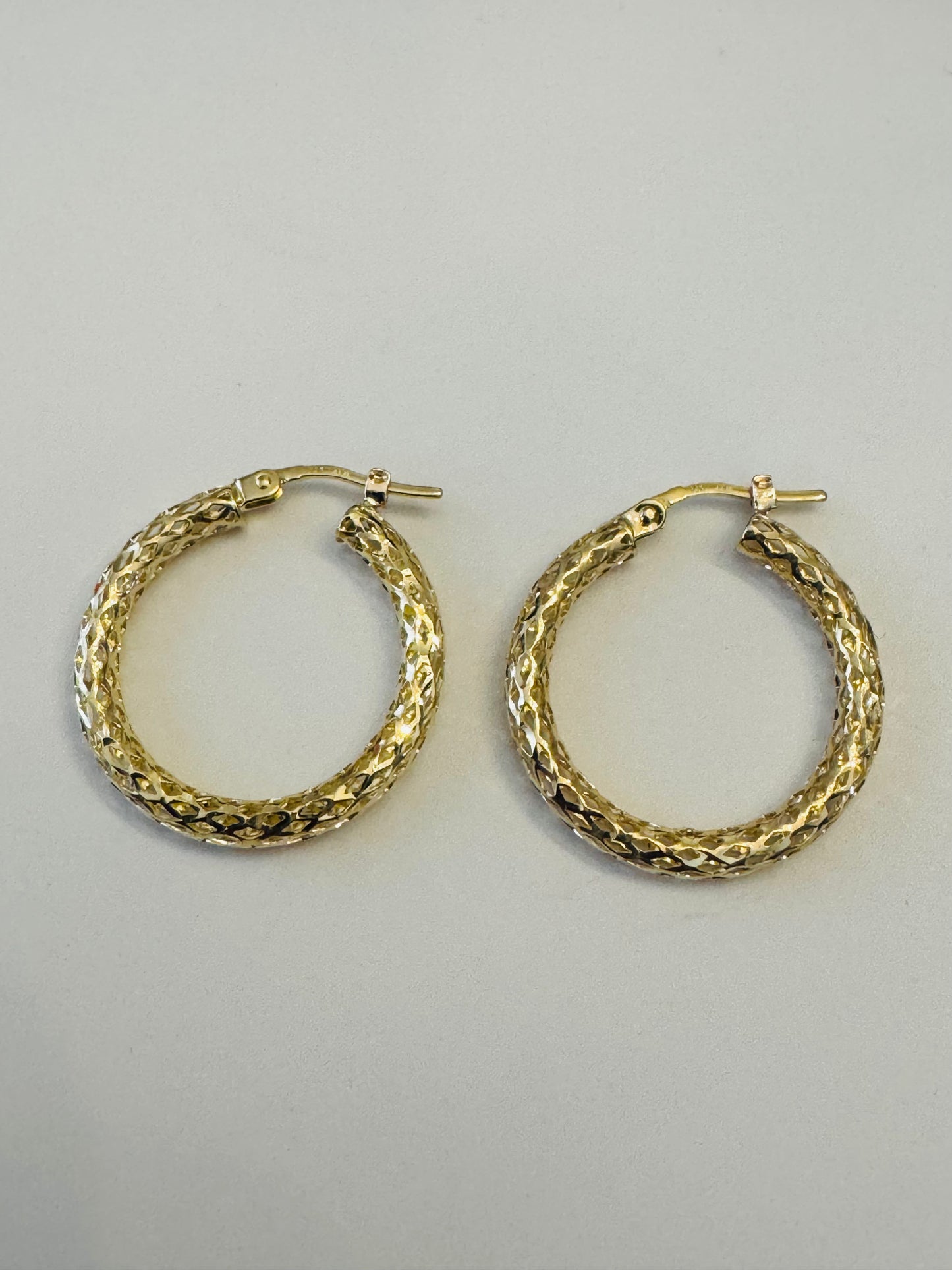 #305 boucles d’oreilles anneaux trouées en or 10k