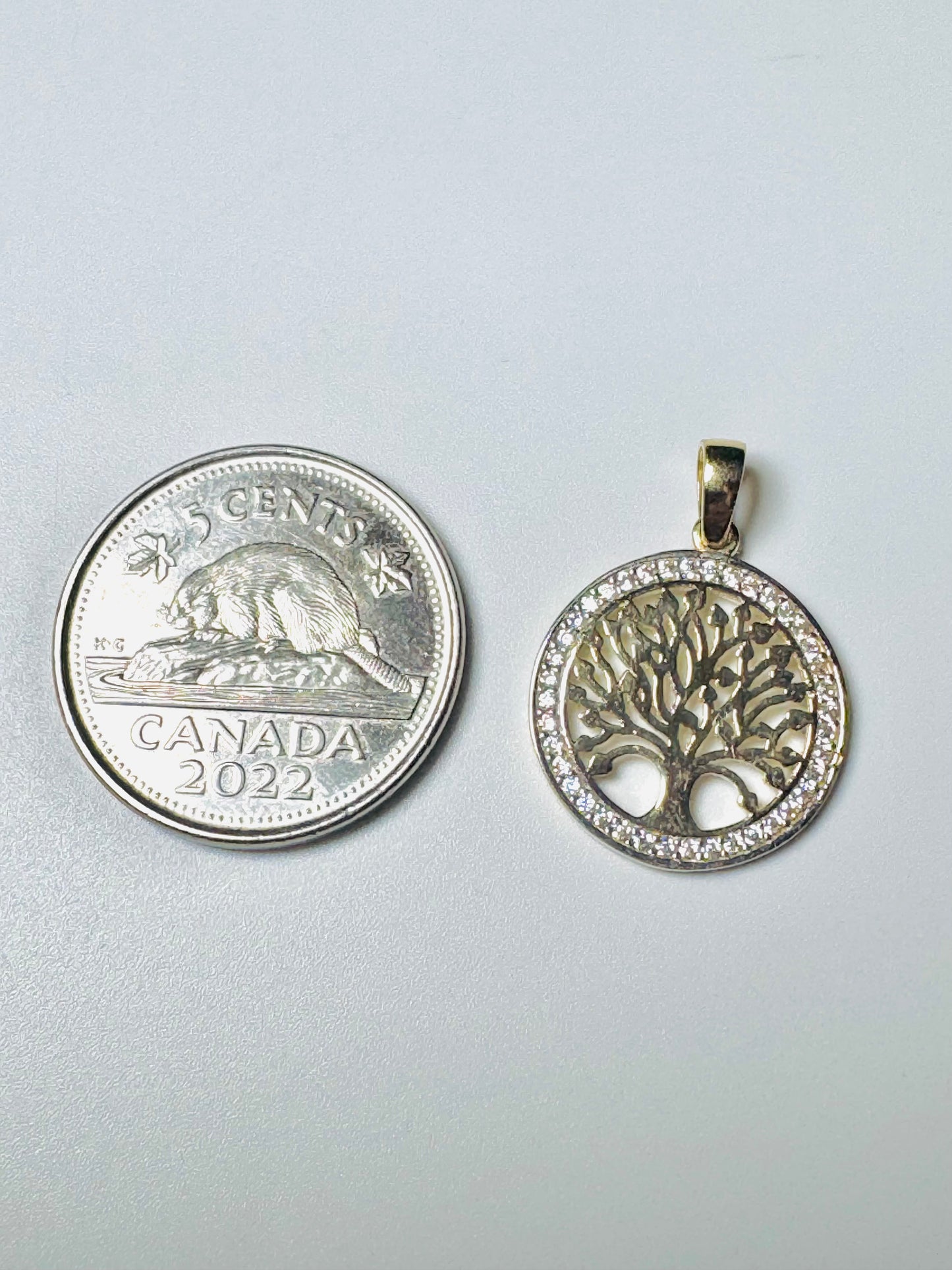 #459 Pendentif arbre de vie en or 10k