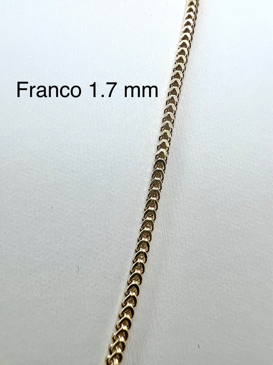 Chaîne Franco 1,7 mm en or 10k