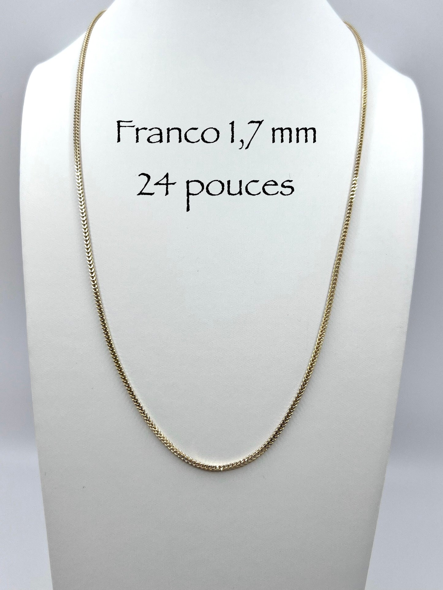 Chaîne Franco 1,7 mm en or 10k