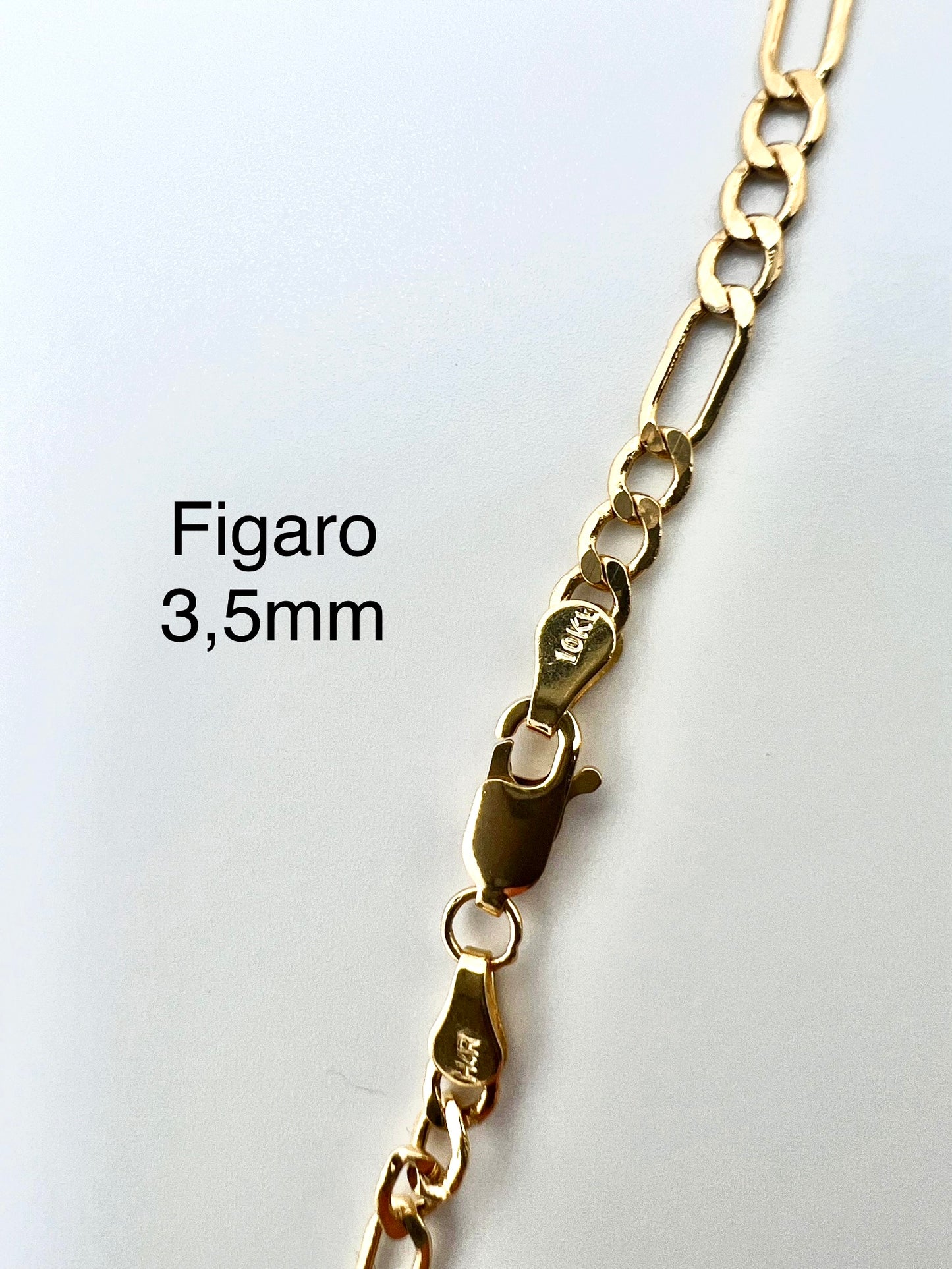 Chaîne Figaro 3,5 mm en or 10k