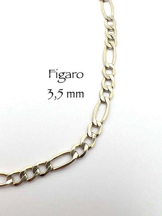 #116 Bracelet Figaro 3,5 mm en or 10k