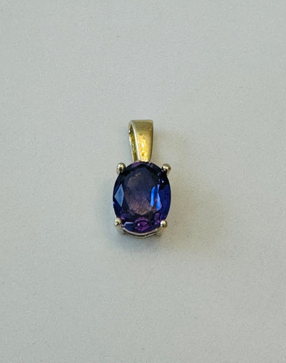 #428 pendentif améthyste ovale en or 10k