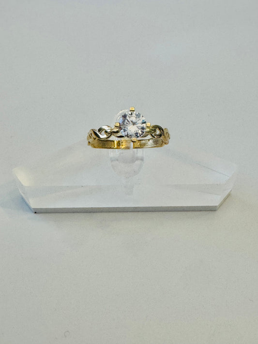 #207 bague alliance infini avec zircon en or 10k