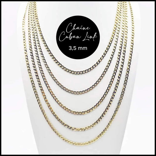 Cuban link gold chain 3.5mm