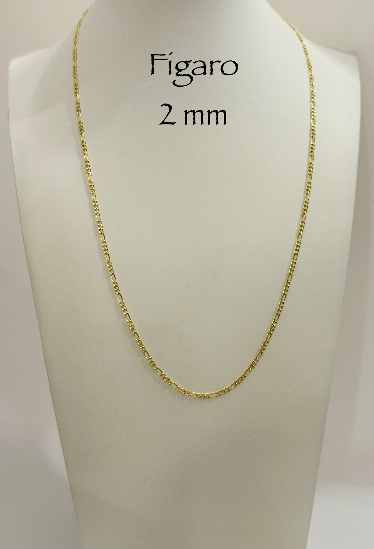 Chaîne Figaro 2 mm en or 10k