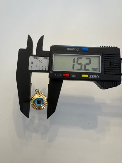 #419 pendentif 3ème œil rond en or 10k