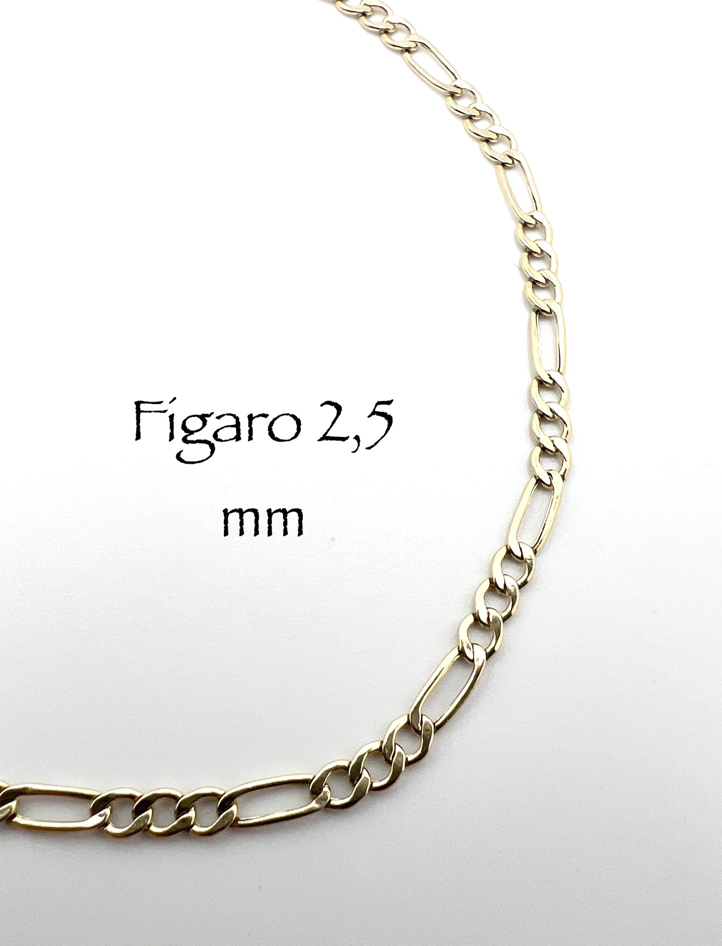 Figaro Gold Bracelet 2.5mm