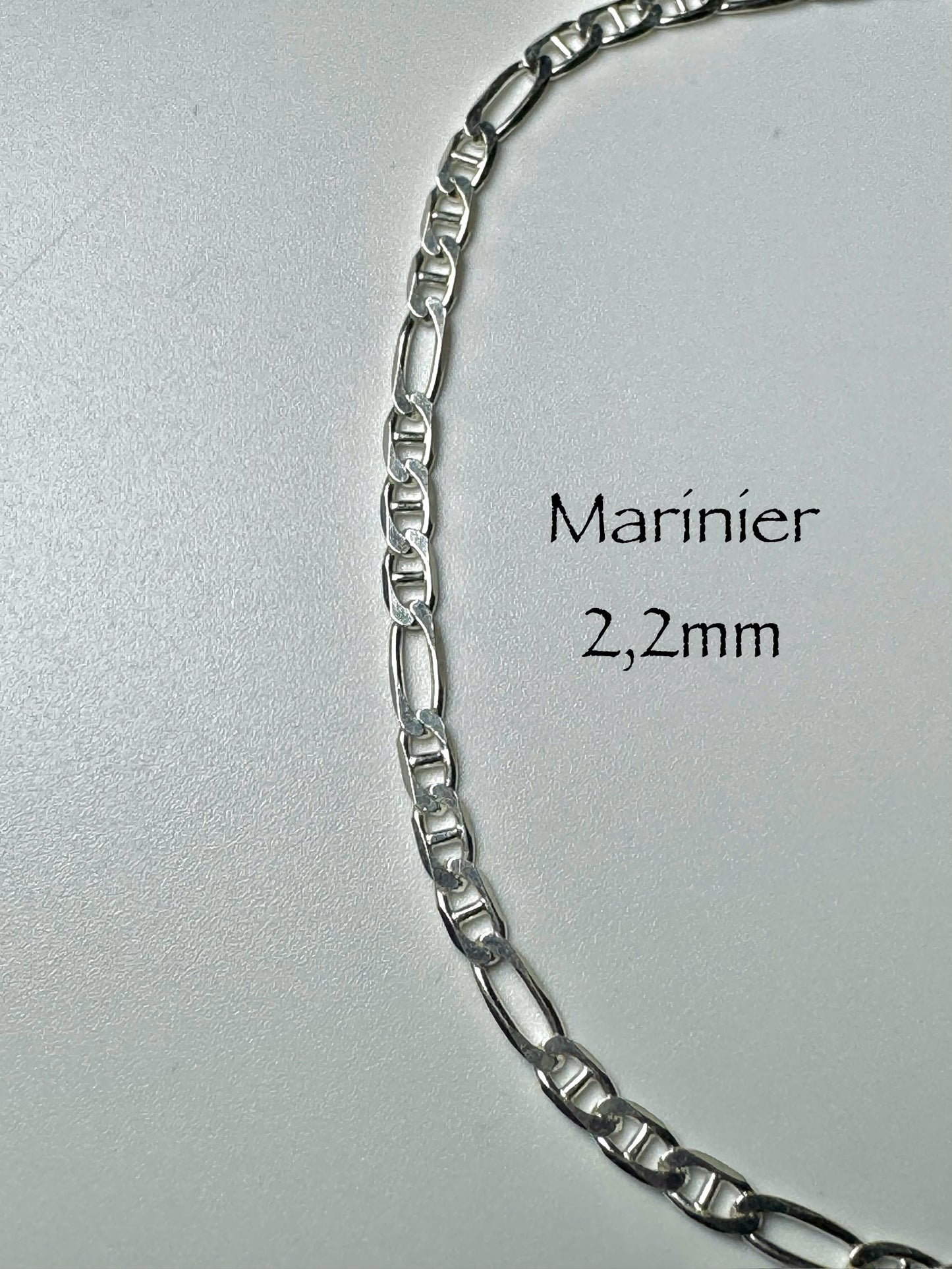 Bracelet Marinier/Gucci 2,2mm en argent/sterling italien 925