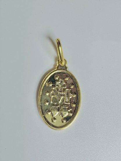 #458 10k gold Immaculate Conception pendant