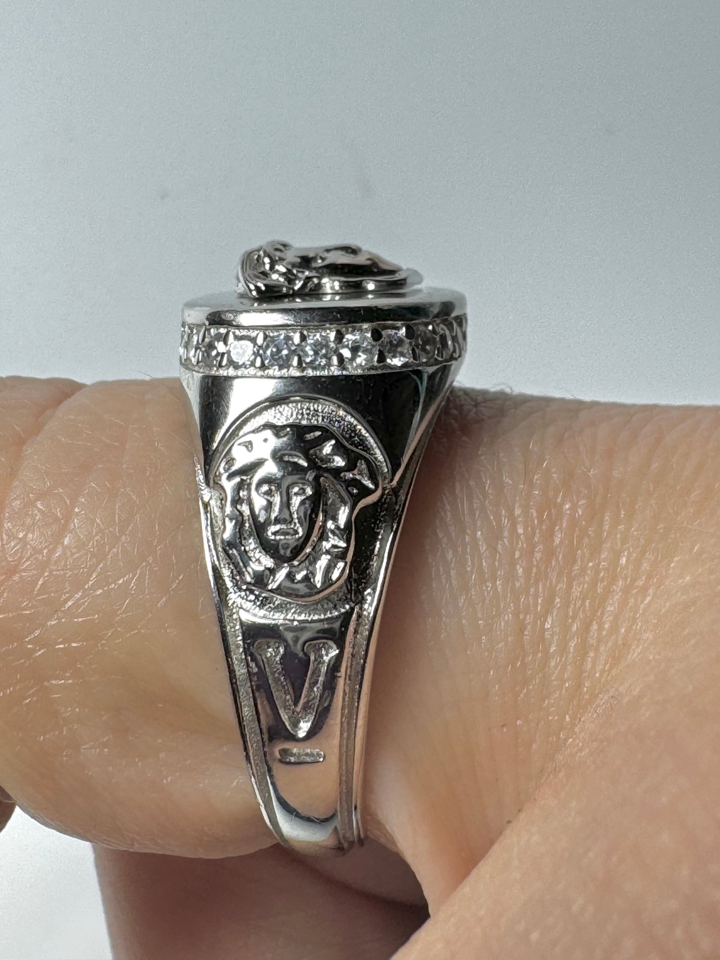 Italian 925 sterling silver medusa ring