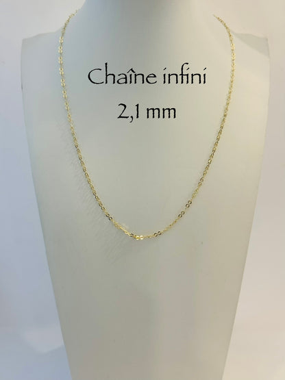 Chaîne infini 2,1 mm en or 10k
