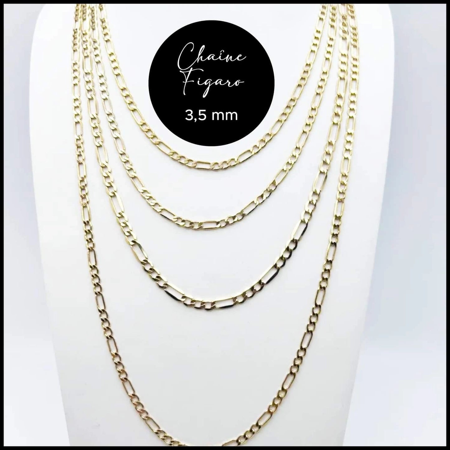 Figaro gold chain 3.5mm