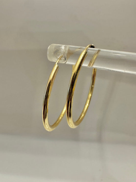 #318 boucles d’oreilles dormeuses unies grandeur 1$ en or 10k