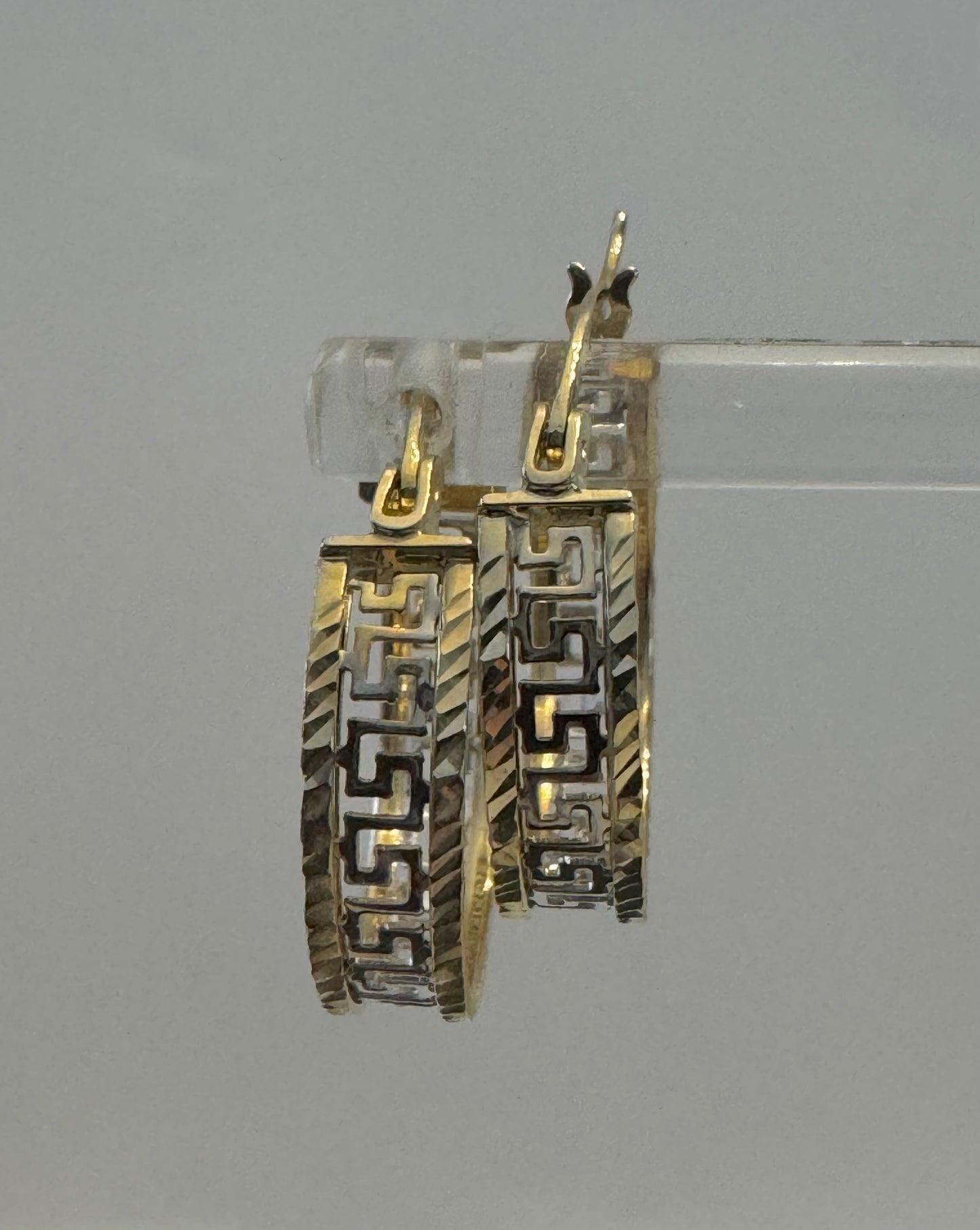 #320 boucles d’oreilles anneaux médusa 2 couleurs 19mm en or 10k