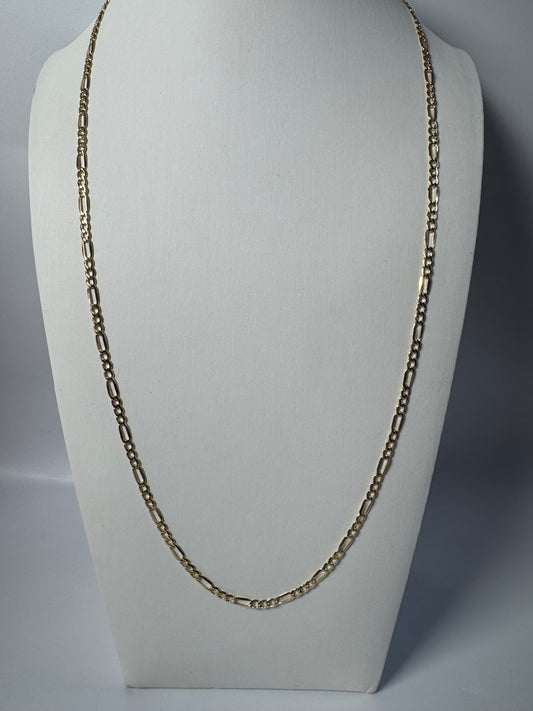 Chaîne Figaro 3 mm en or 10k