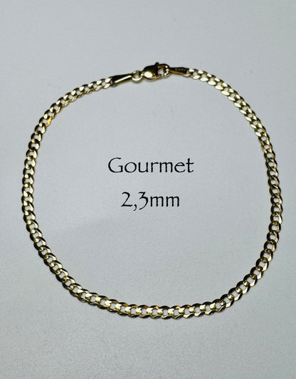 #103 bracelet gourmet 2,3mm en or 10k