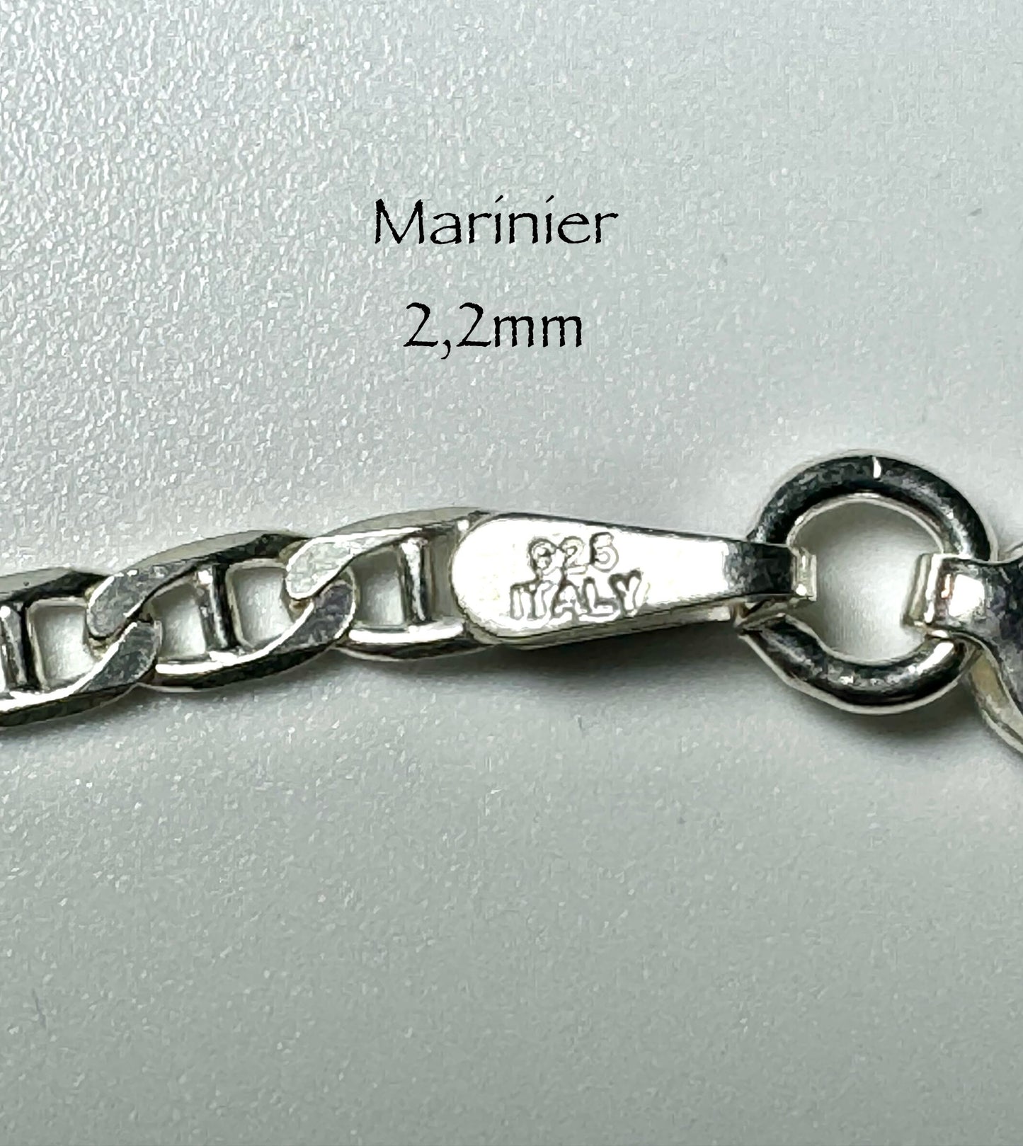 Bracelet Marinier/Gucci 2,2mm en argent/sterling italien 925