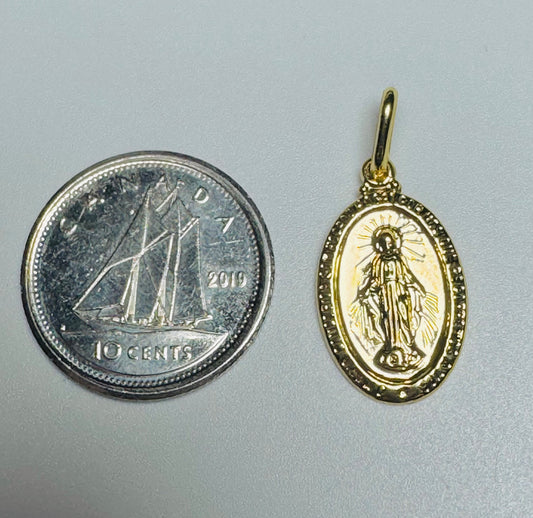 #458 10k gold Immaculate Conception pendant
