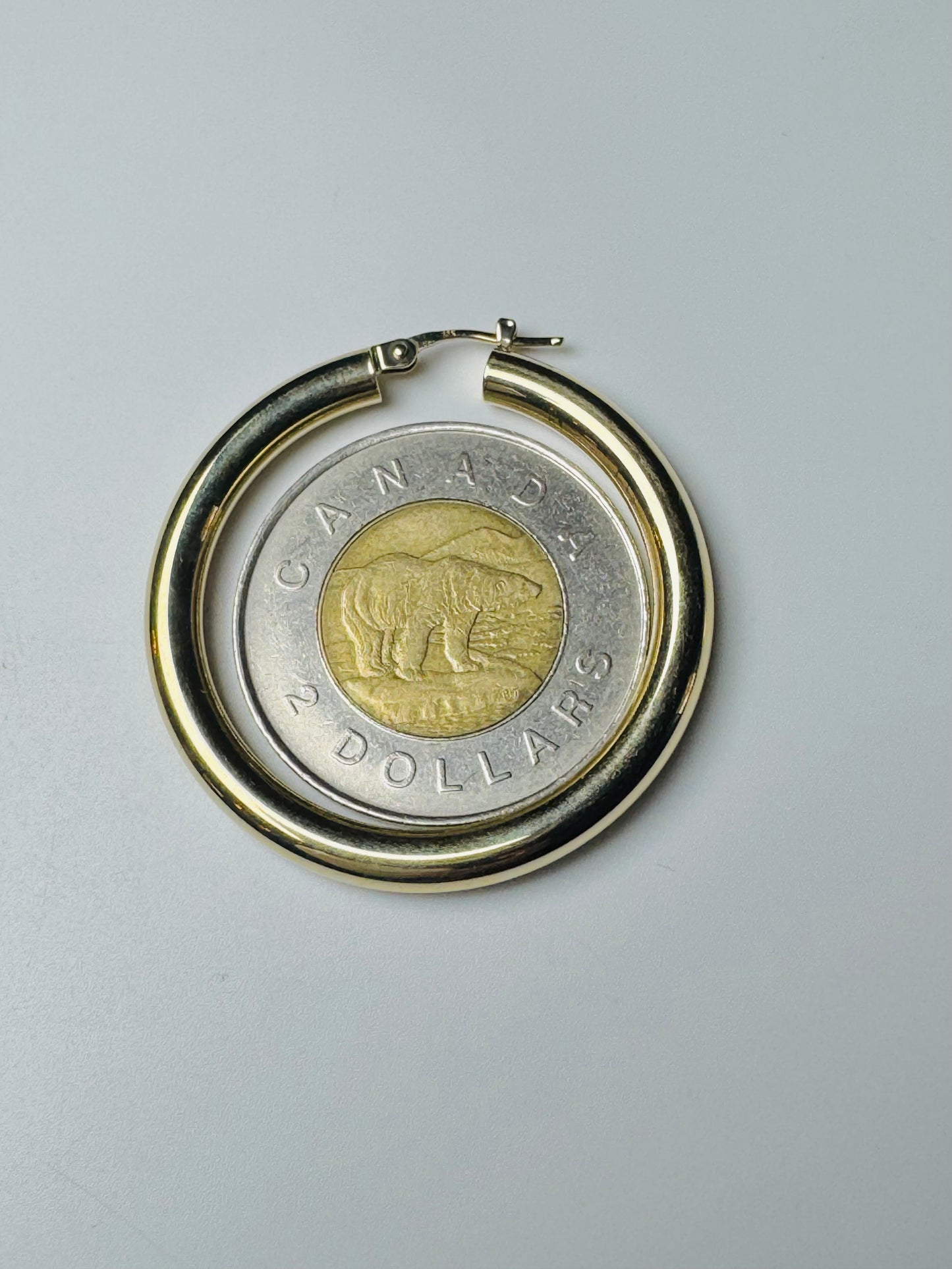 #312 Pendientes de aro lisos extra grandes de 4 mm en oro de 10k