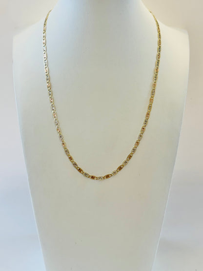 Chaîne étoilée coupe diamantée 3,5mm en or 10k