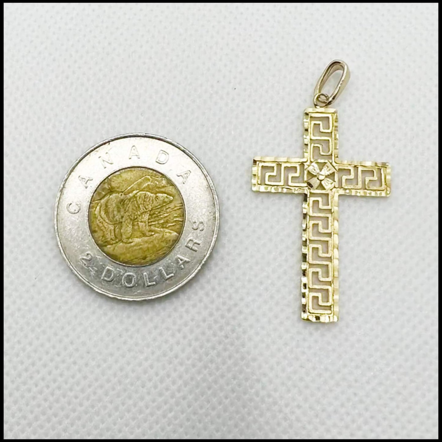 Medusa Cross Gold Pendant