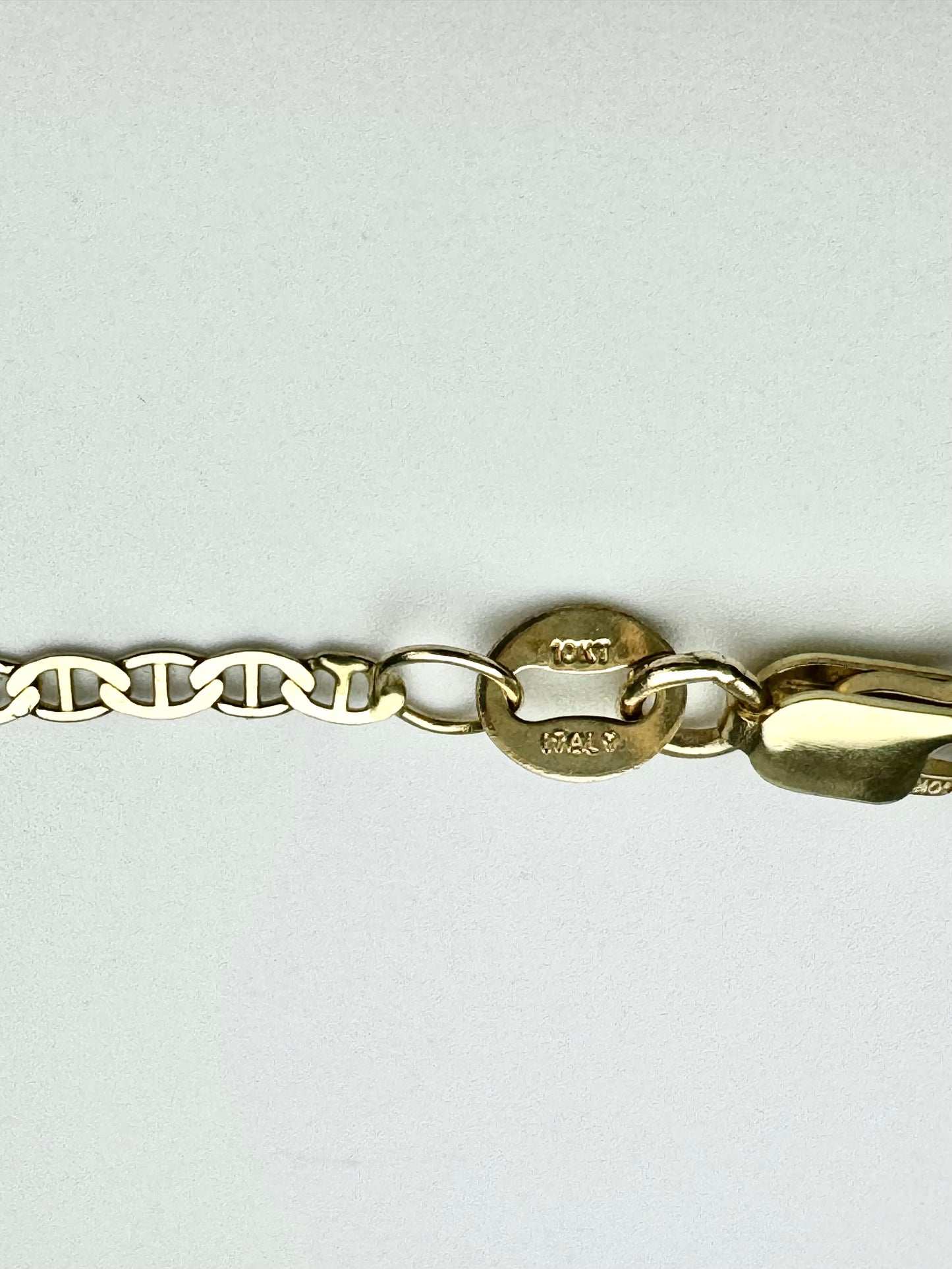 Chaîne marinier plat 1,7mm en or 10k