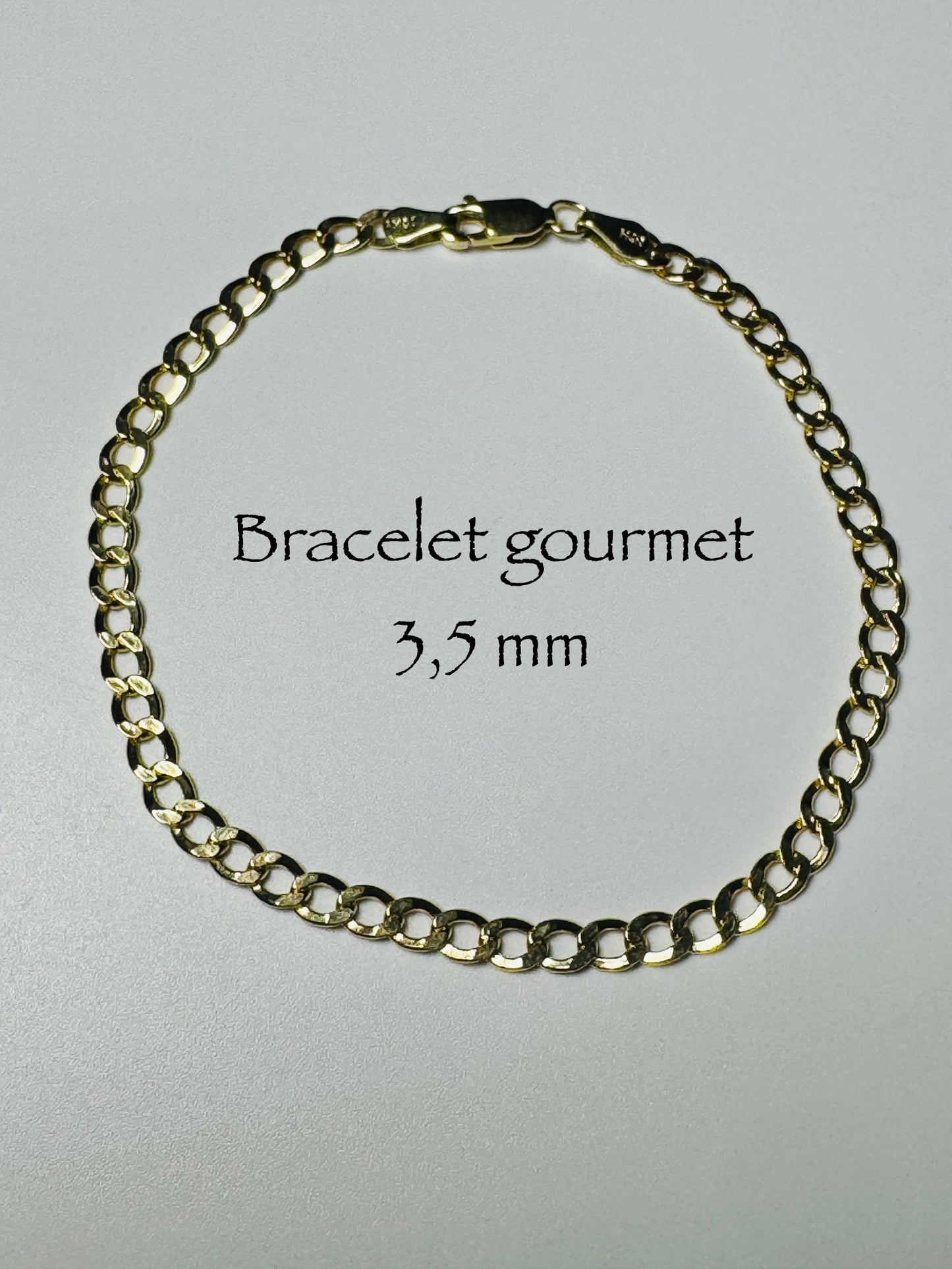 #111 Bracelet gourmet 3,5 mm en or 10k