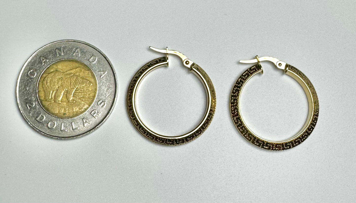 Gold Medusa Hoop Earring