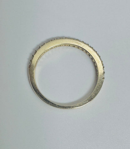 #214 bague semi-éternité de zircon en or 10k