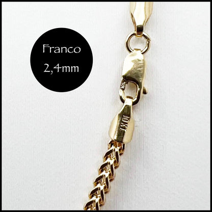 Chaîne Franco 2,4 mm en or 10k