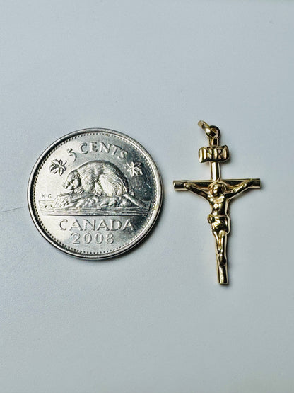 #408 Croix avec crucifix NRI en or 10k