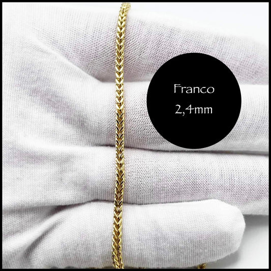 Chaîne Franco 2,4 mm en or 10k