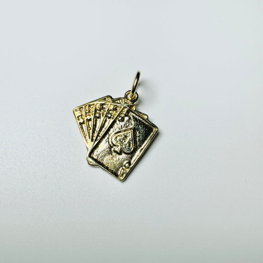 Pendentif jeux de cartes en or 10K