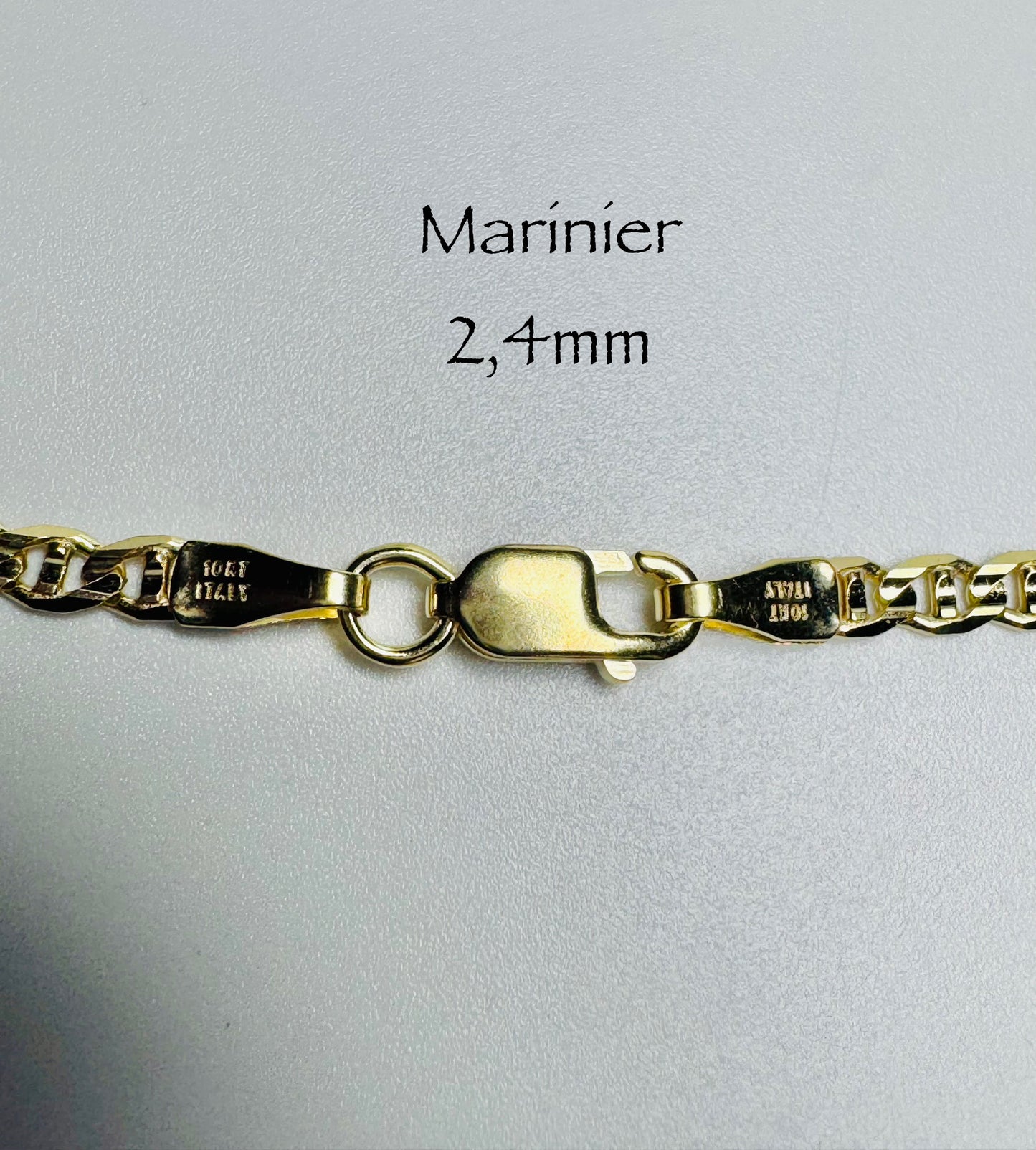 Chaîne marinier 2,4 mm en or 10 carats