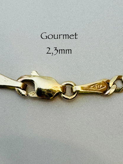 #103 bracelet gourmet 2,3mm en or 10k