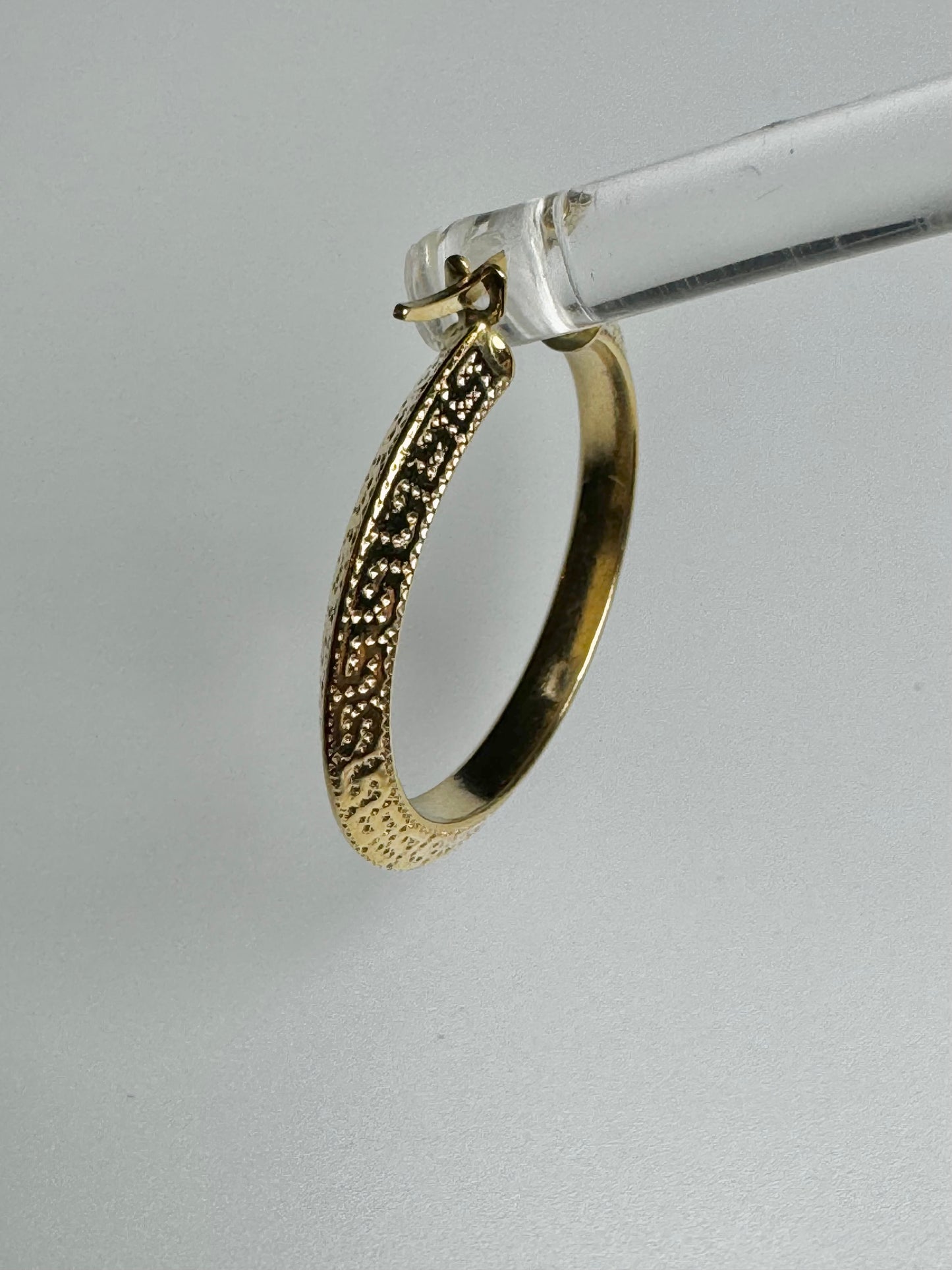 Gold Medusa Hoop Earring