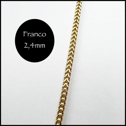 Chaîne Franco 2,4 mm en or 10k