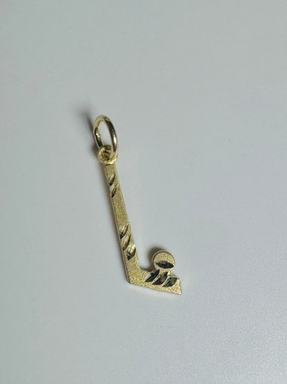 #459 pendentif bâton d’hockey en or 10k